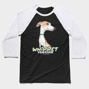 Cute whippet dog posing on Whippet with Green Collar tee Baseball T-Shirt